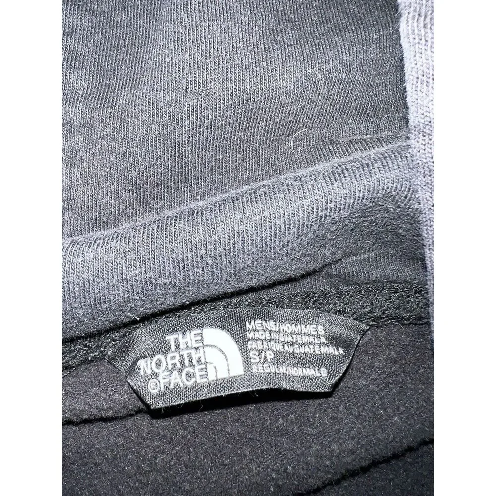 The North Face Mens Long Sleeve Hoodie Sweatshirt Faded Black Embroidered Logo S